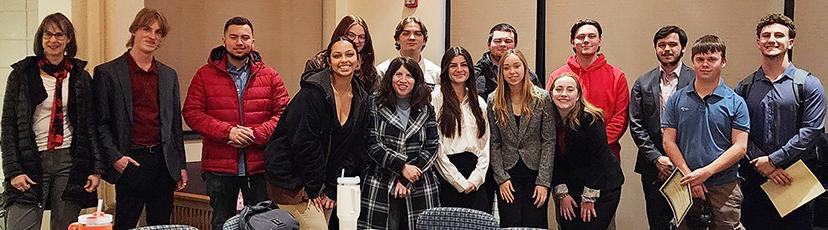 St. Bonaventure University's Model UN Club pose for a group photo.